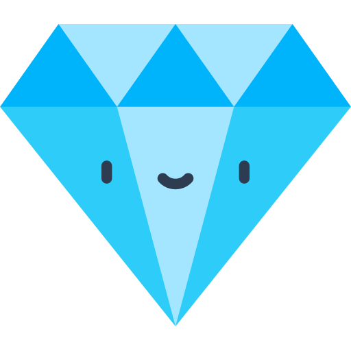 diamante Kawaii Flat icono