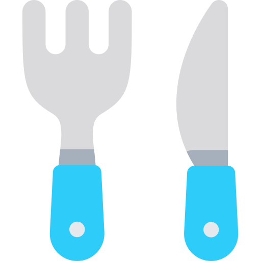 cuchillería Kawaii Flat icono