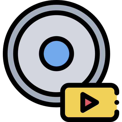 ビデオ Detailed Rounded Lineal color icon