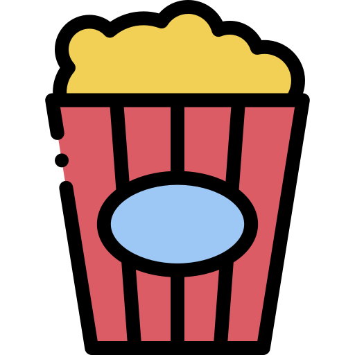 popcorn Detailed Rounded Lineal color icon