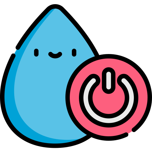 oszczędzać wodę Kawaii Lineal color ikona