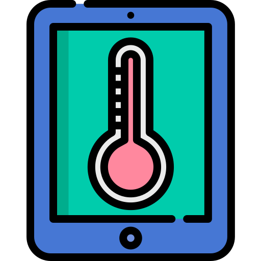 termostat Kawaii Lineal color ikona