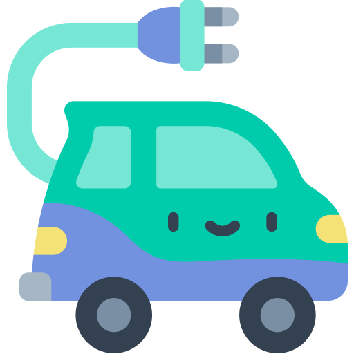 電気自動車 Kawaii Flat icon