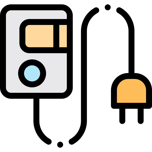 充電器 Detailed Rounded Lineal color icon