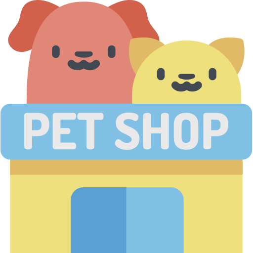 Pet shop Kawaii Flat Ícone