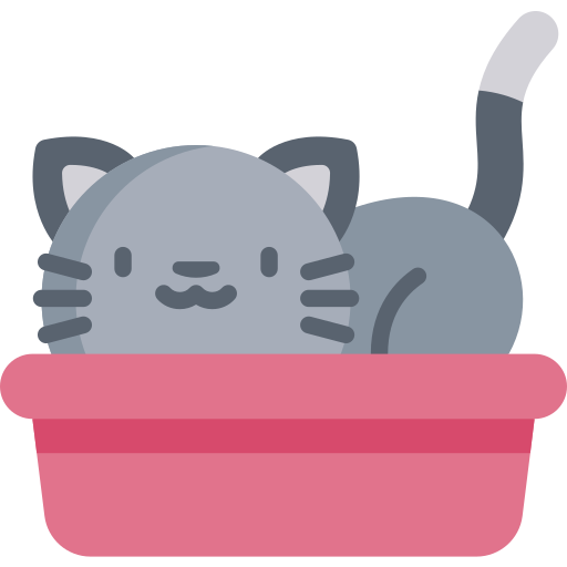Cat box Kawaii Flat icon