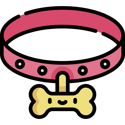 Dog collar Kawaii Lineal color icon