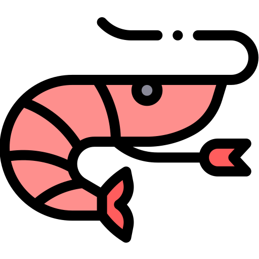 Shrimp Detailed Rounded Lineal color icon