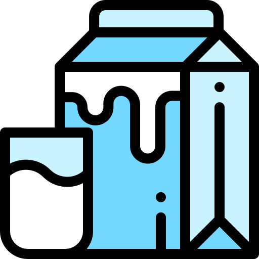 Milk Detailed Rounded Lineal color icon