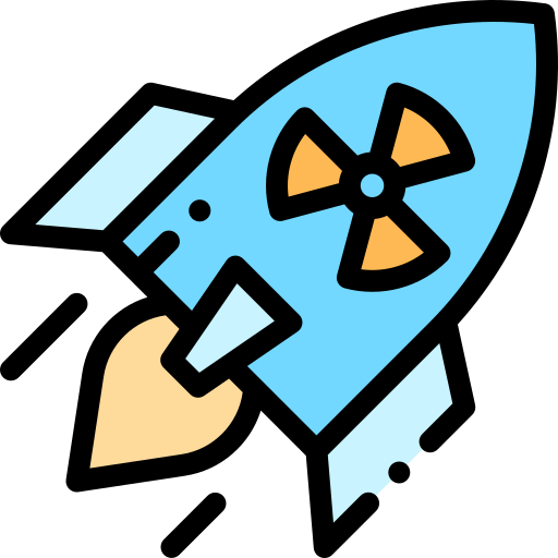 Nuclear Detailed Rounded Lineal color icon