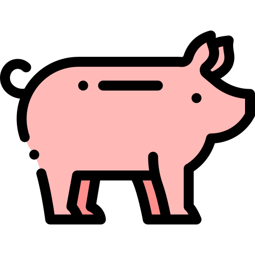 돼지 Detailed Rounded Lineal color icon