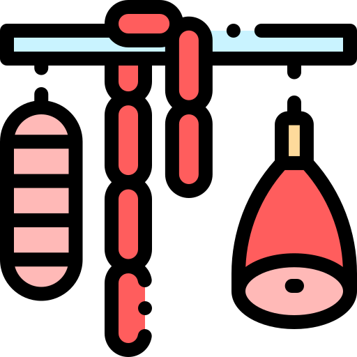 szynka Detailed Rounded Lineal color ikona