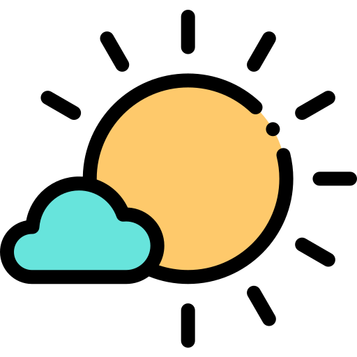 Nube Detailed Rounded Lineal color icono