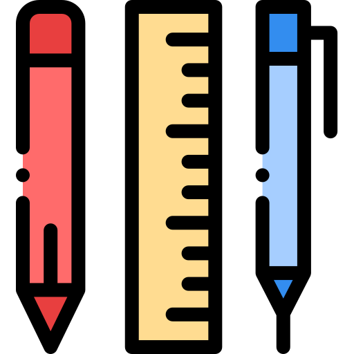 briefpapier Detailed Rounded Lineal color icoon