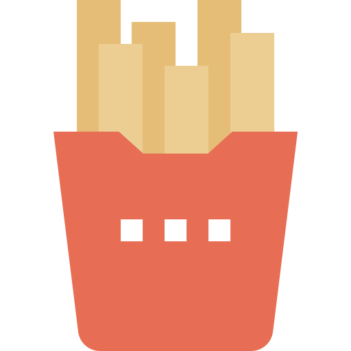 French fries Pixelmeetup Flat icon