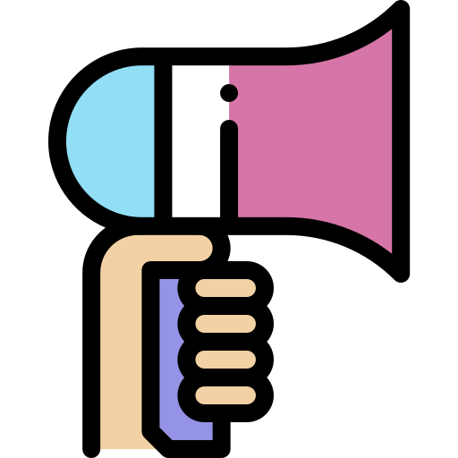 Megaphone Detailed Rounded Lineal color icon