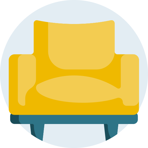 fauteuil Detailed Flat Circular Flat icoon