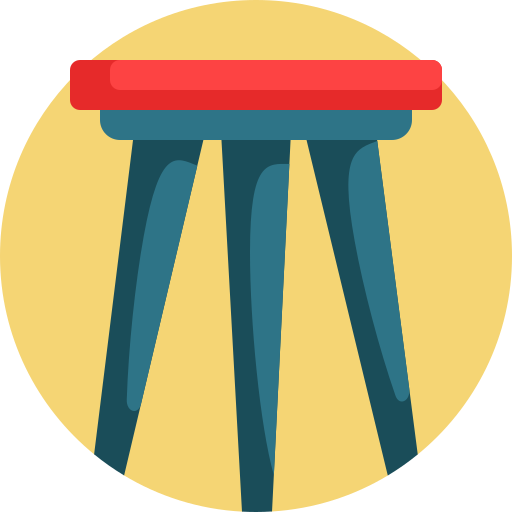 바 의자 Detailed Flat Circular Flat icon