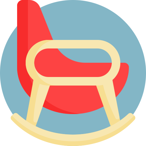 Rocking chair Detailed Flat Circular Flat icon