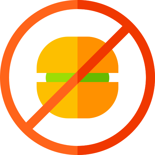 No fast food Basic Straight Flat icon