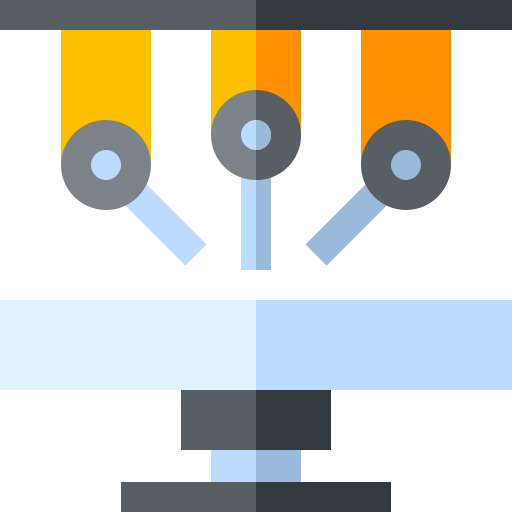 로봇 수술 Basic Straight Flat icon