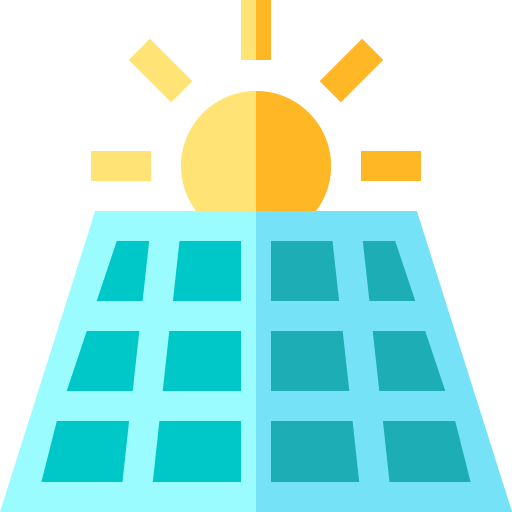 Solar panel Basic Straight Flat icon