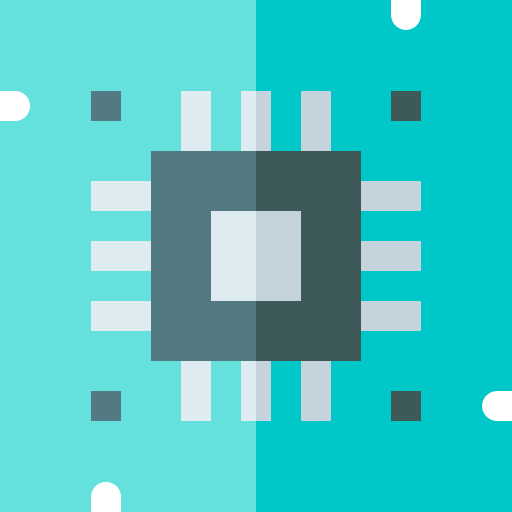 processeur Basic Straight Flat Icône