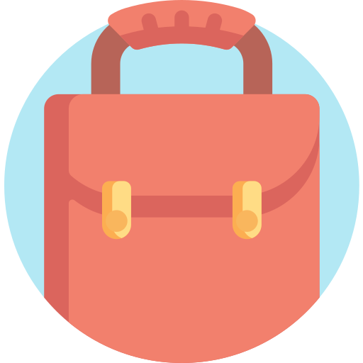 Briefcase Detailed Flat Circular Flat icon