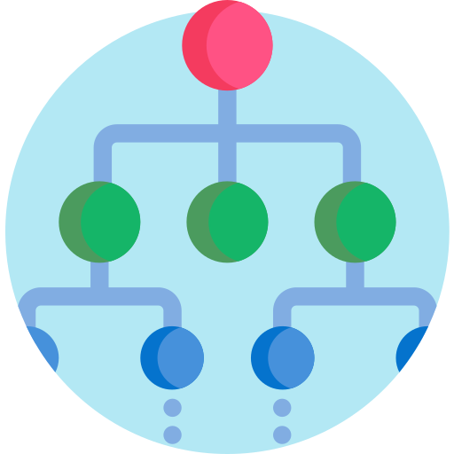 hierarchia Detailed Flat Circular Flat ikona