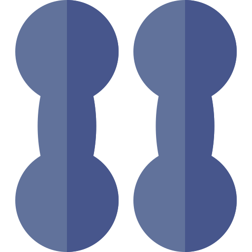 Dumbbells Basic Straight Flat icon