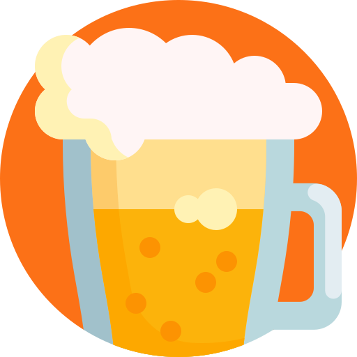 Jarro de cerveza Detailed Flat Circular Flat icono