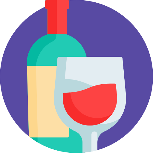 Botella de vino Detailed Flat Circular Flat icono