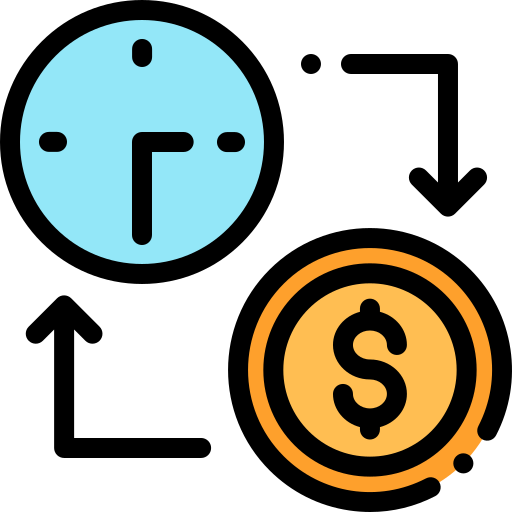 Tiempo es dinero Detailed Rounded Lineal color icono