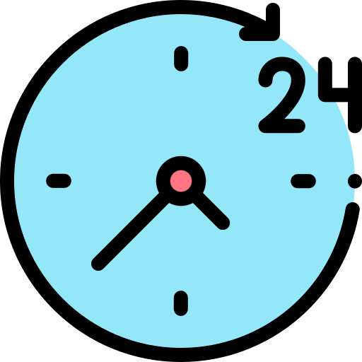 Reloj Detailed Rounded Lineal color icono