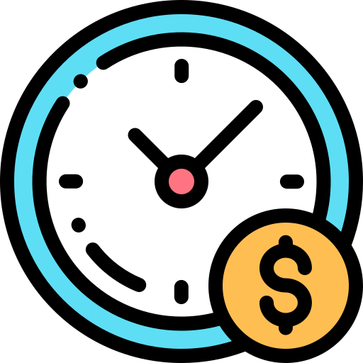 il tempo è denaro Detailed Rounded Lineal color icona