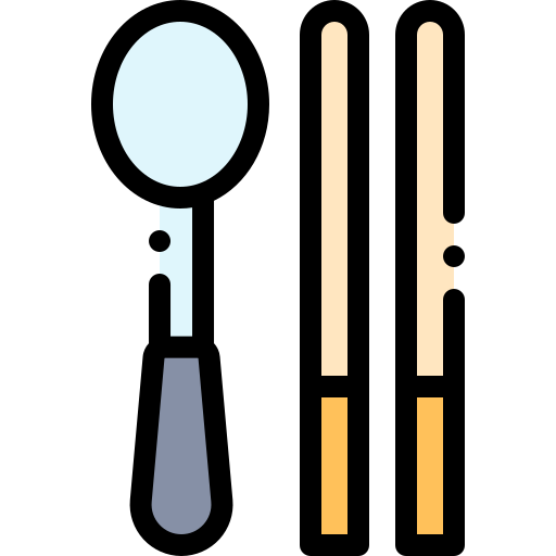 Chopsticks Detailed Rounded Lineal color icon