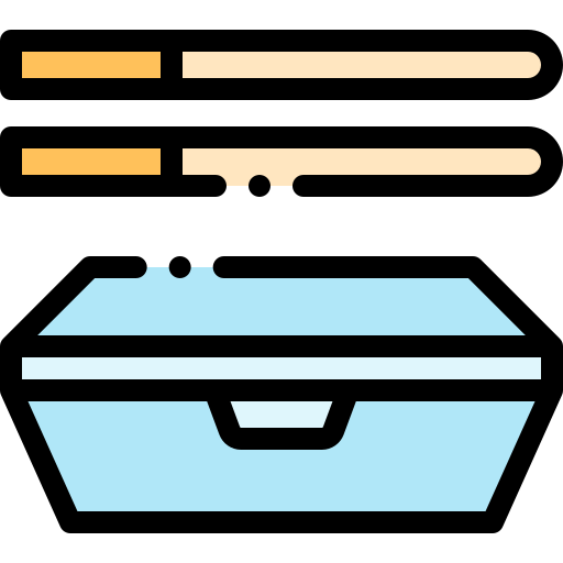 pojemnik na jedzenie Detailed Rounded Lineal color ikona