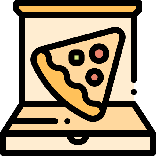 pizza Detailed Rounded Lineal color Icône