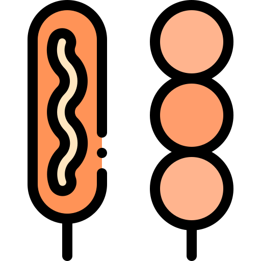 Кукурузная собака Detailed Rounded Lineal color иконка