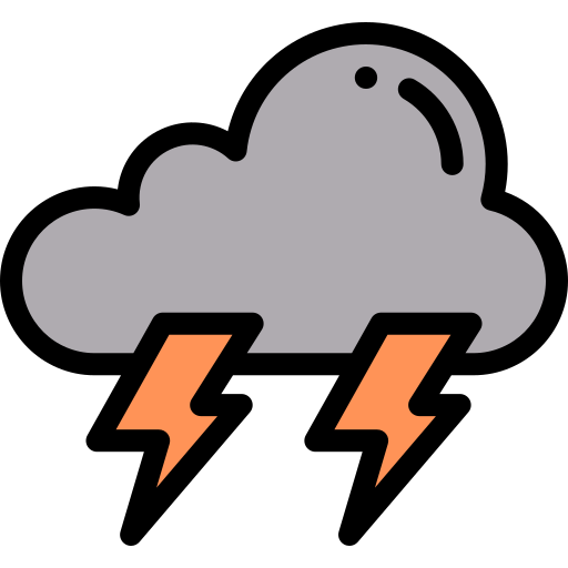 gewitter Detailed Rounded Lineal color icon