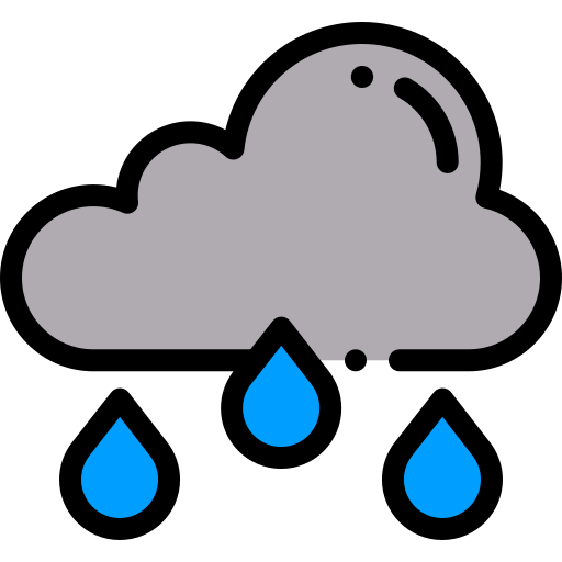 雨の Detailed Rounded Lineal color icon