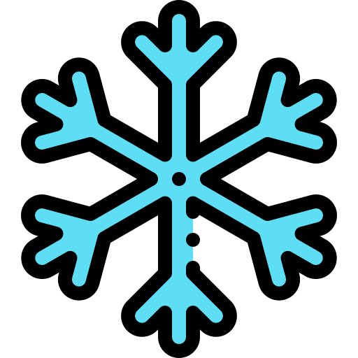 Snowflake Detailed Rounded Lineal color icon