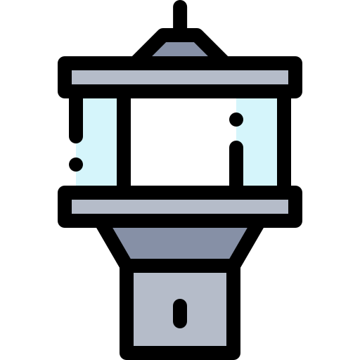 Control tower Detailed Rounded Lineal color icon