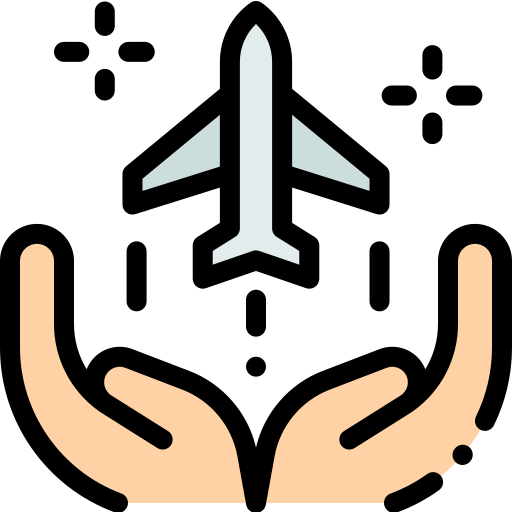 Plane Detailed Rounded Lineal color icon