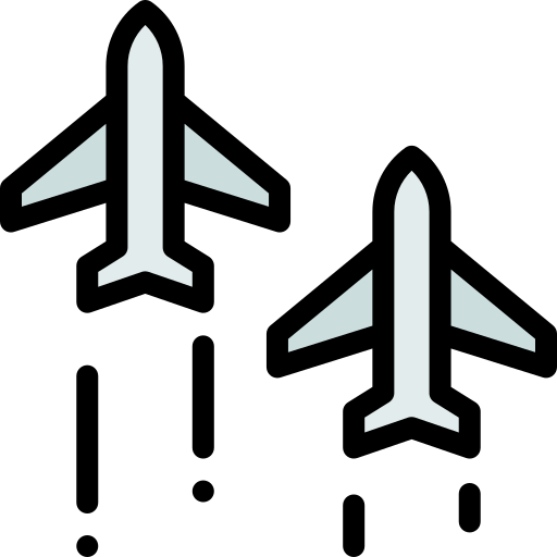 flugzeuge Detailed Rounded Lineal color icon