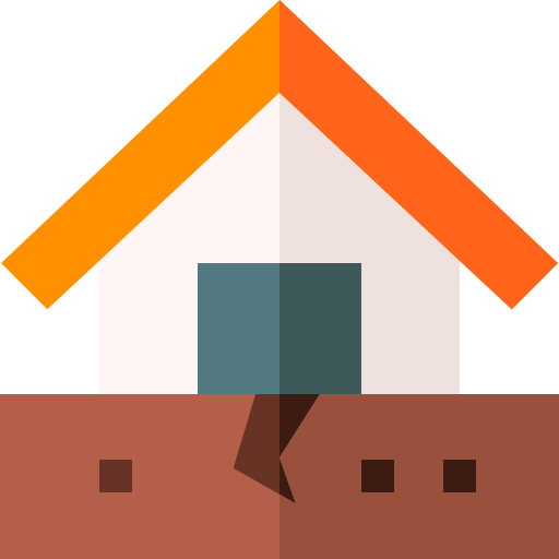 trzęsienie ziemi Basic Straight Flat ikona