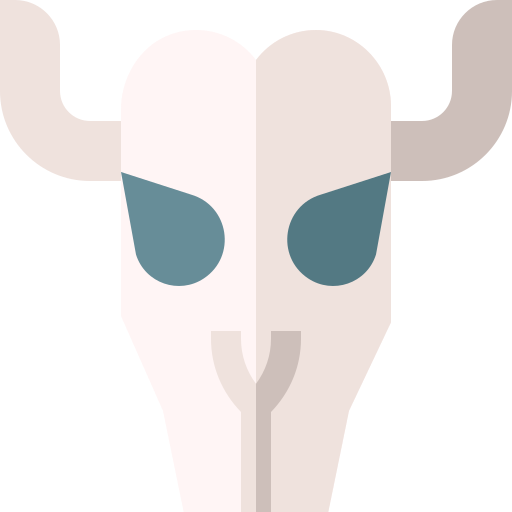 Bull skull Basic Straight Flat icon