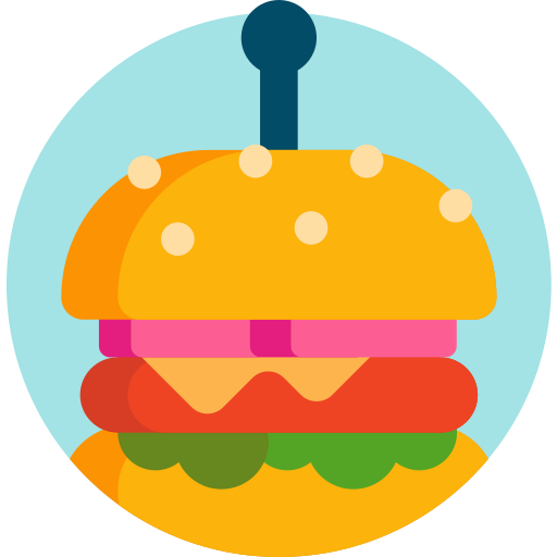 hamburger Detailed Flat Circular Flat ikona
