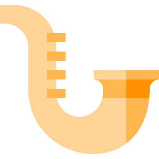 색소폰 Basic Straight Flat icon