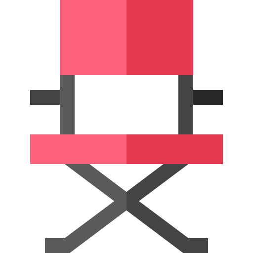 directeur stoel Basic Straight Flat icoon